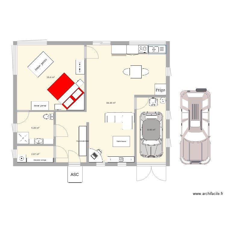 Big maisonée. Plan de 0 pièce et 0 m2