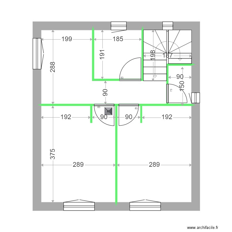 GIRAUD ETAGE CLOISONS. Plan de 0 pièce et 0 m2