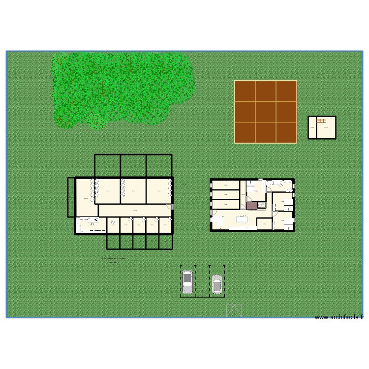 plan élevages 16/02/2023. Plan de 34 pièces et -1628 m2