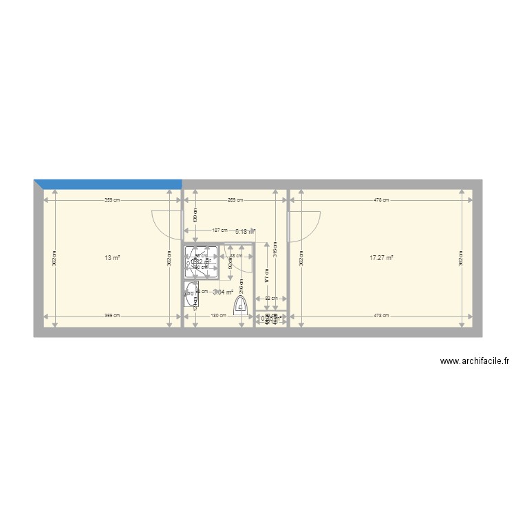 DORMOY DOUCHE 90 SANS HAUTEUR 180. Plan de 0 pièce et 0 m2