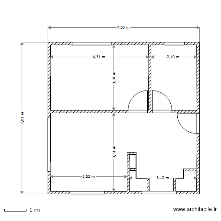 bungalow parents. Plan de 0 pièce et 0 m2