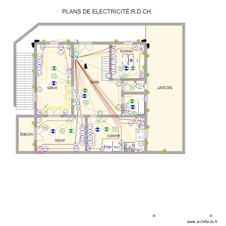 GALMA. R.D.CH.N1sssFFFBBBVVVxxx. Plan de 9 pièces et 185 m2