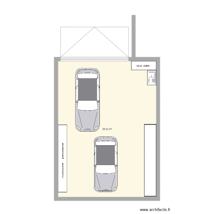 Garage Maison balcon . Plan de 0 pièce et 0 m2