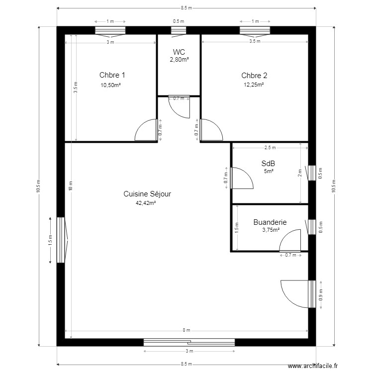 vue en plan B Guy. Plan de 0 pièce et 0 m2