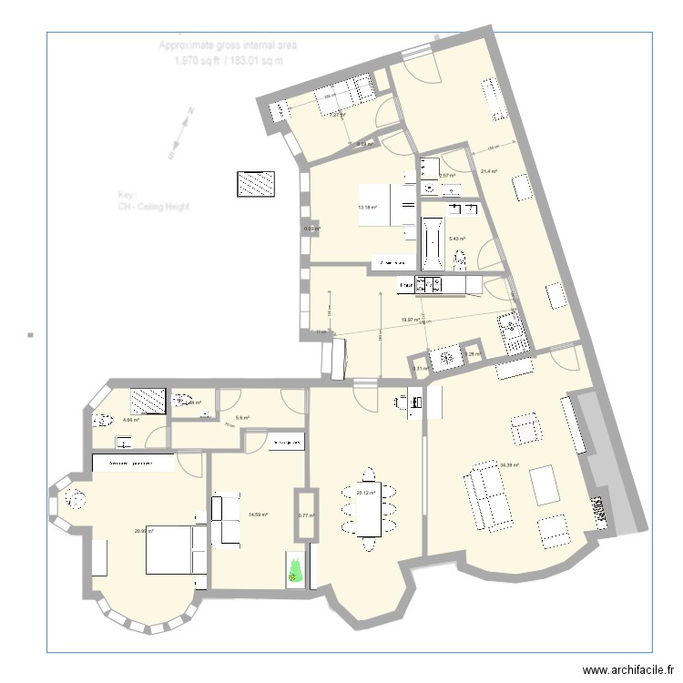 FitzJames 18. Plan de 0 pièce et 0 m2