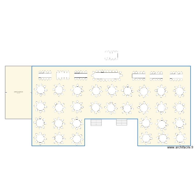 tente mariage V1. Plan de 2 pièces et 451 m2