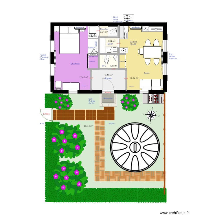 Gite Sampzon 02. Plan de 0 pièce et 0 m2