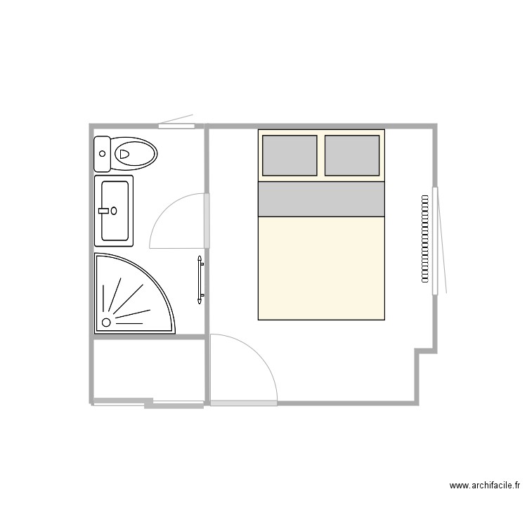 chambre. Plan de 0 pièce et 0 m2