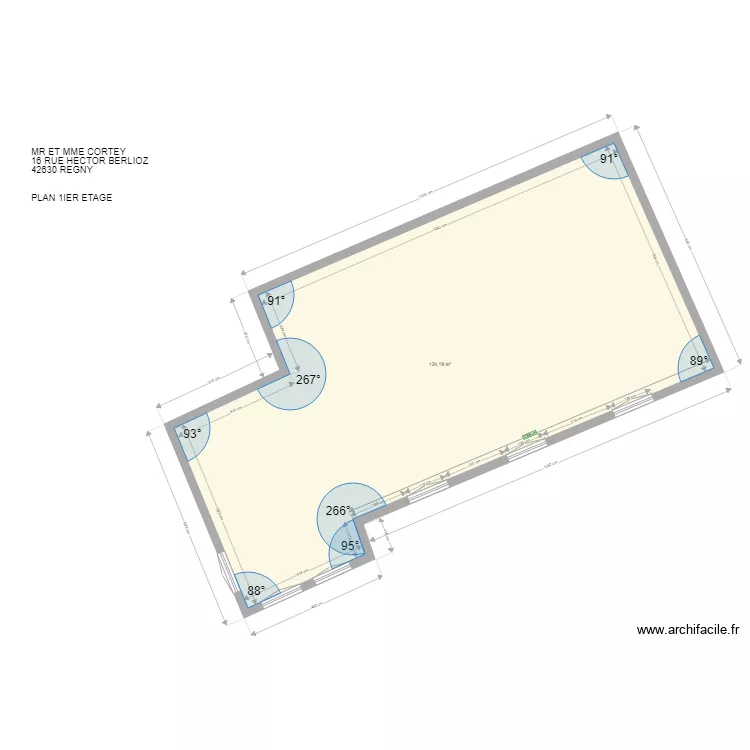CORTEY PLAN 1IER ETAGE. Plan de 