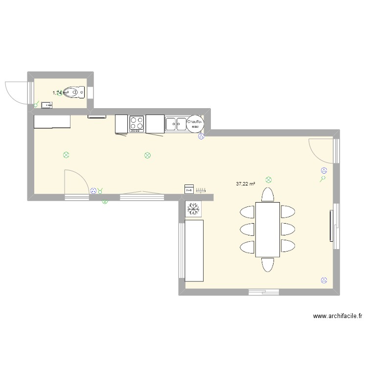 boulodrome. Plan de 0 pièce et 0 m2
