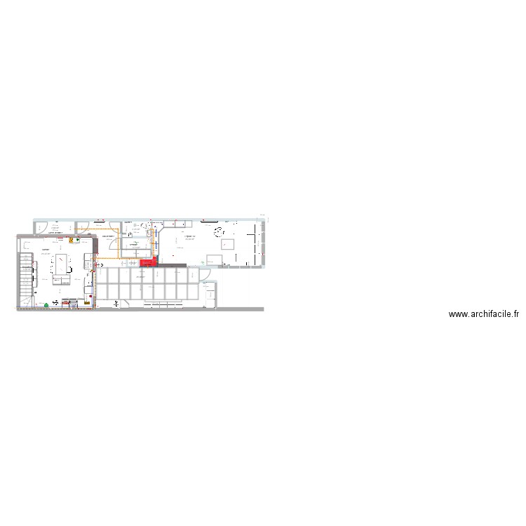 Arquenne salon arrière sur jardin 03/08. Plan de 0 pièce et 0 m2
