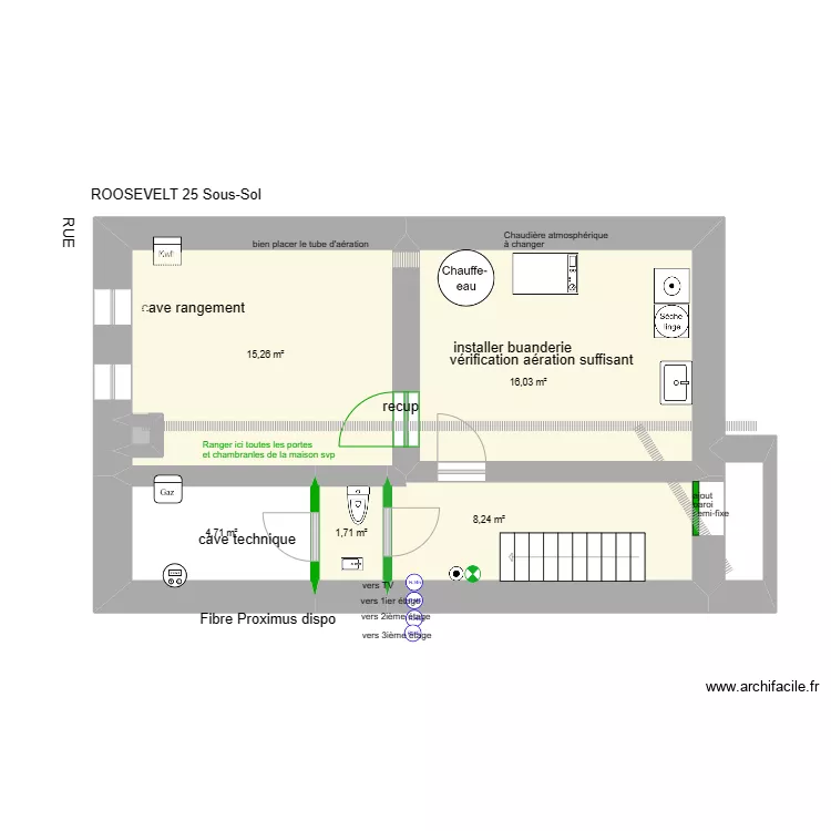 ROOSEVELT 25. Plan de 