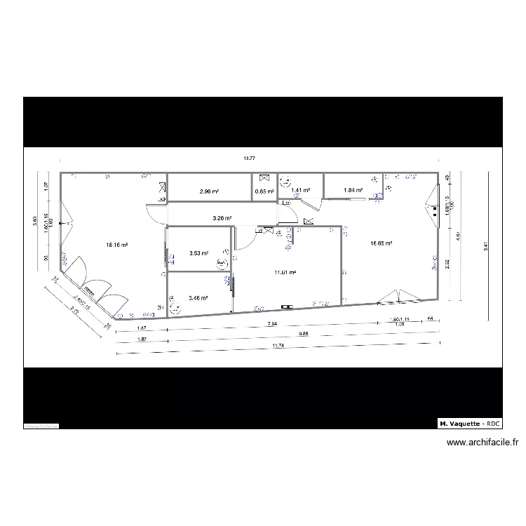 Vaquette CF R1. Plan de 