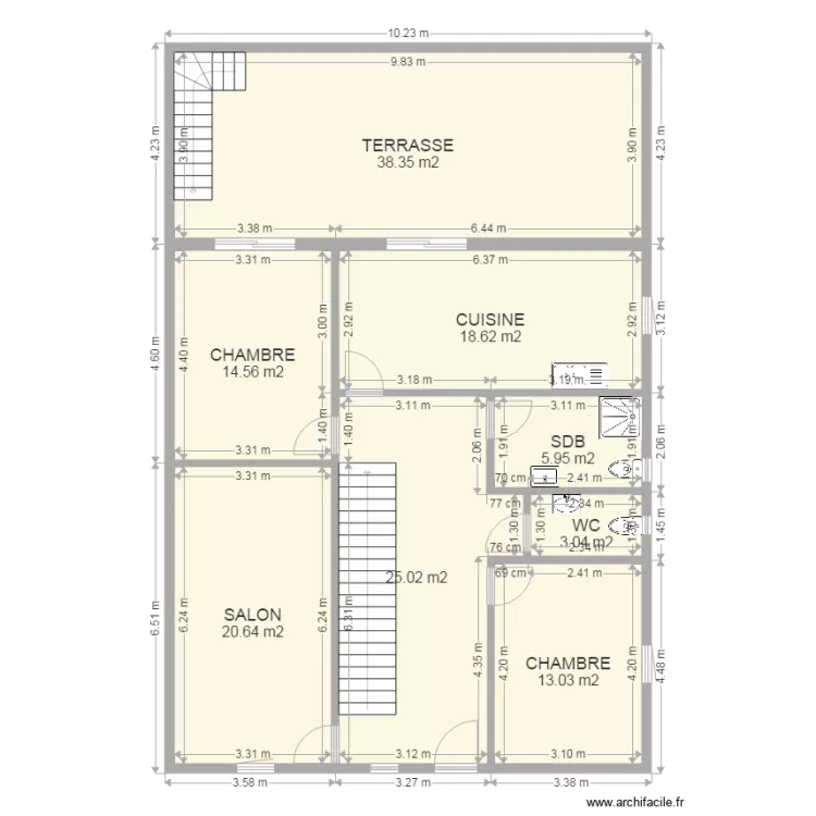 Plan 17 09 15 terrain Houanet. Plan de 