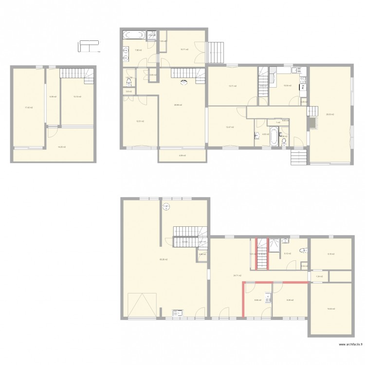 Maison PG 1. Plan de 39 pièces et 348 m2