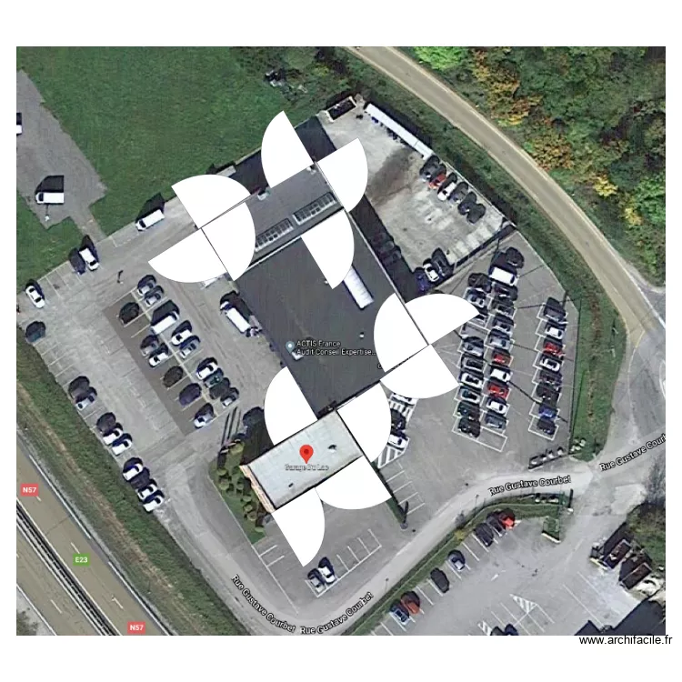 GARAGE DU LAC. Plan de 