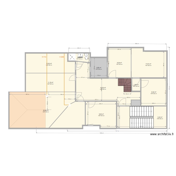 Poudrières 39 Comble. Plan de 0 pièce et 0 m2