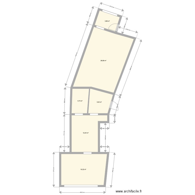 ESBLY RHUMERIE2. Plan de 6 pièces et 71 m2