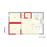 plan maison 50 m2 optimlisé