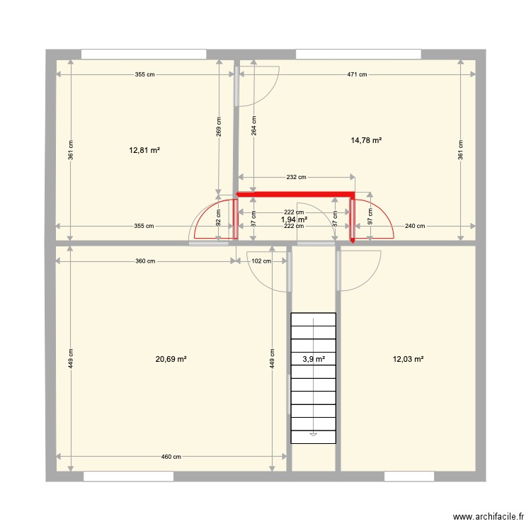 20210920 Projet PETITPRE Plâtrerie Etage. Plan de 0 pièce et 0 m2