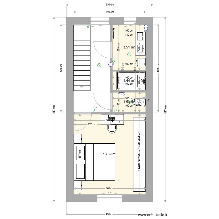 premier étage SDB. Plan de 0 pièce et 0 m2