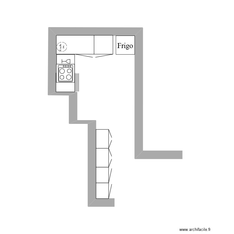 Cuisine. Plan de 0 pièce et 0 m2