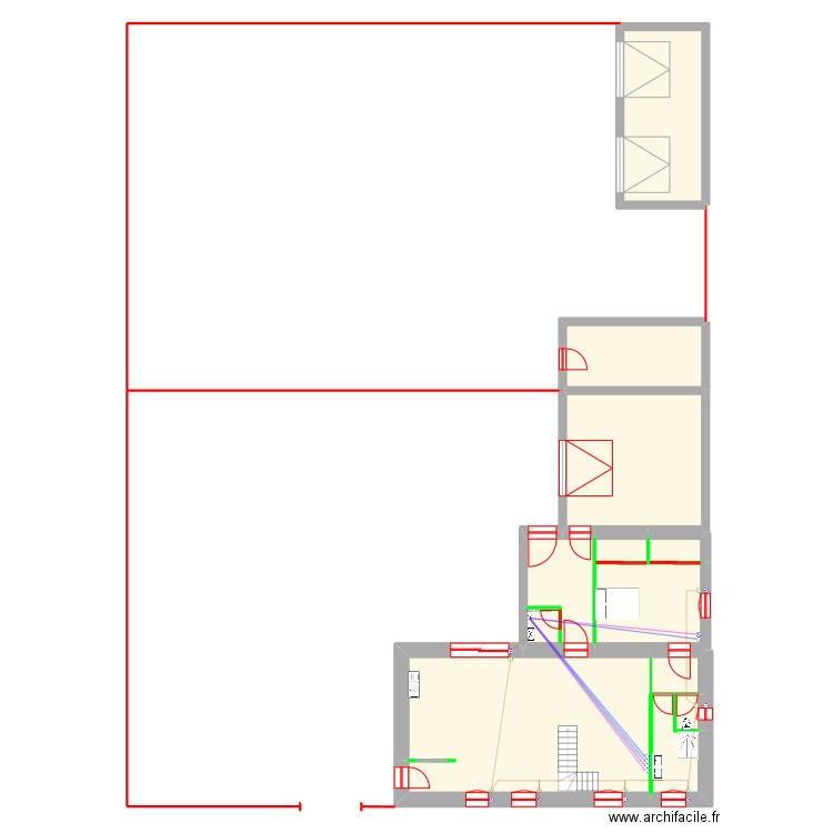 LEPAUVRE Pierre Maison Parigné Volet roulant Réseau informatique et antenne Télé RDC. Plan de 12 pièces et 179 m2