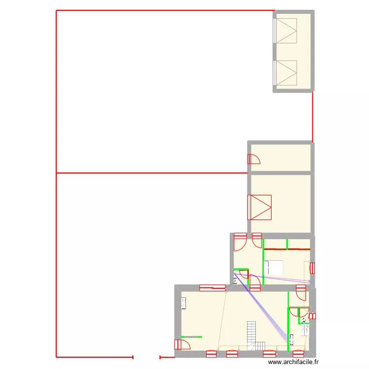 LEPAUVRE Pierre Maison Parign&eacute; Volet roulant R&eacute;seau informatique et antenne T&eacute;l&eacute; RDC. Plan de 