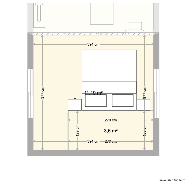 a frame house. Plan de 4 pièces et 41 m2