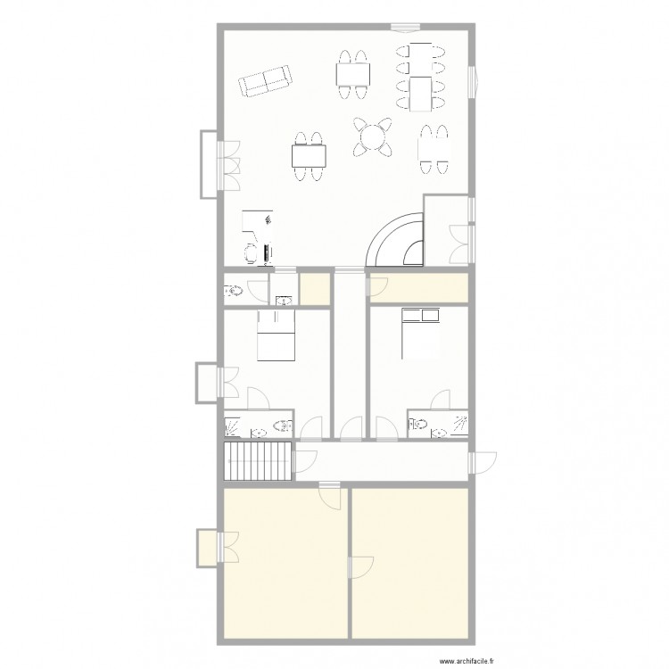 HOTEL MOUX RDC. Plan de 0 pièce et 0 m2