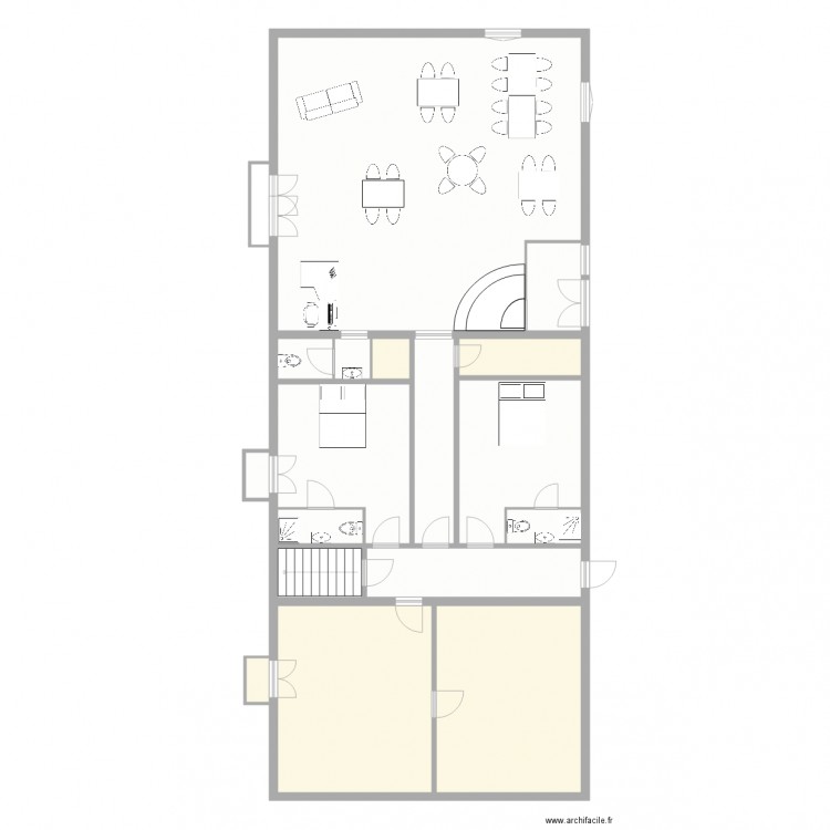 HOTEL MOUX RDC. Plan de 0 pièce et 0 m2