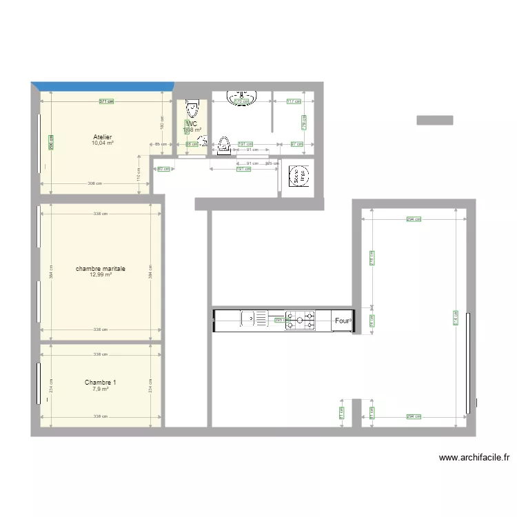 Appartement 101 Maryse. Plan de 