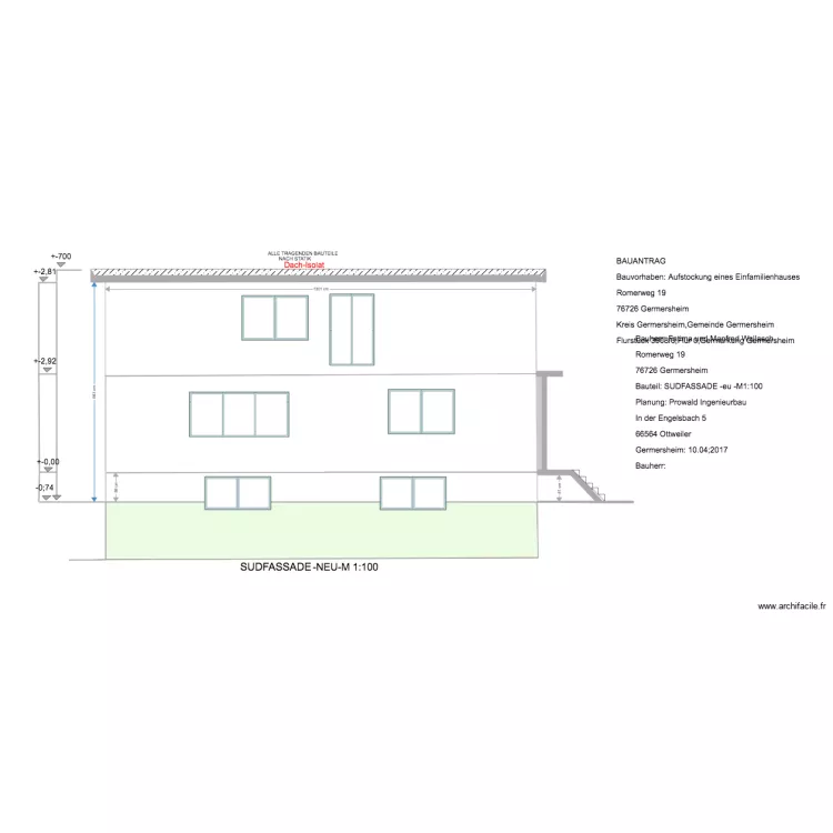 Wallasch  NORDFASSADE NEU. Plan de 