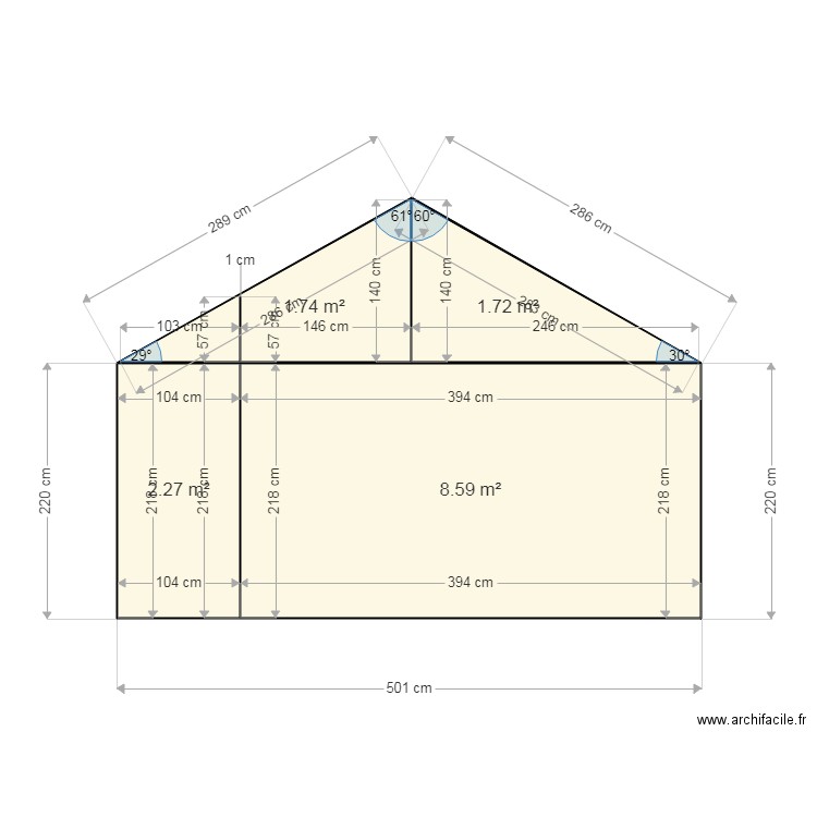 garage pignons. Plan de 0 pièce et 0 m2