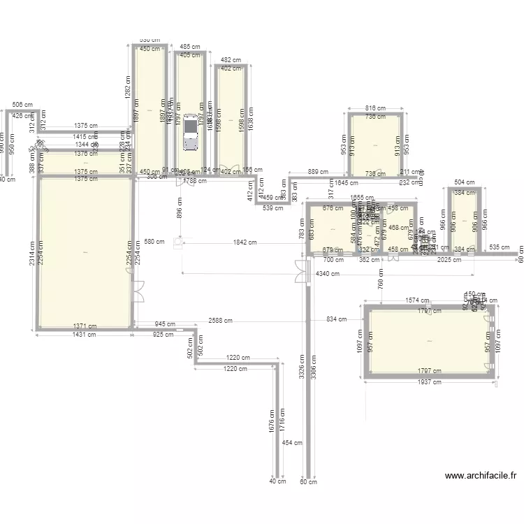 Exterieurs Vauharouard. Plan de 