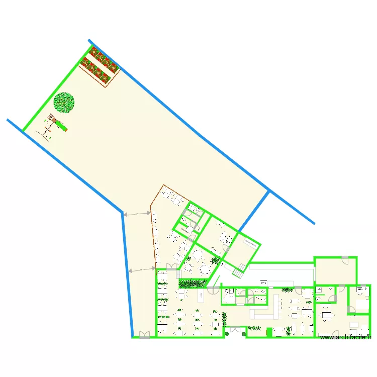 Plan restaurant aveC EXTERIEURE. Plan de 