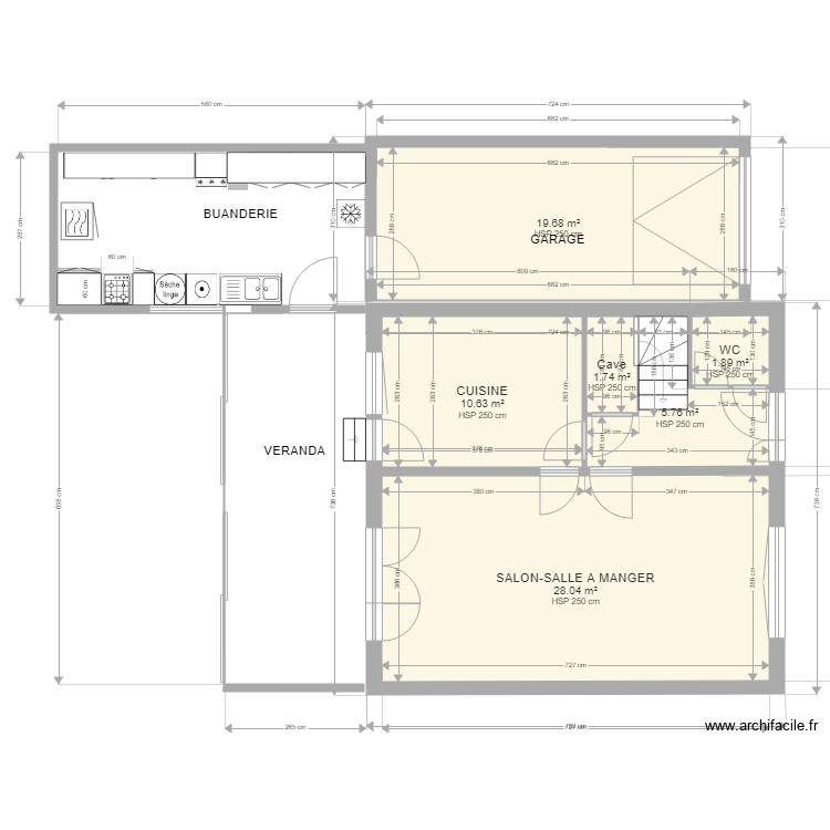 rez de chauss&eacute;e. Plan de 0 pièce et 0 m2