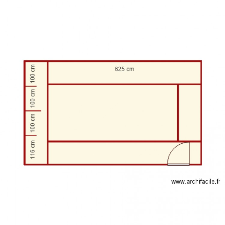 salle rouge. Plan de 0 pièce et 0 m2