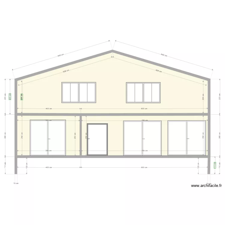 Fa&ccedil;ade avant finale. Plan de 