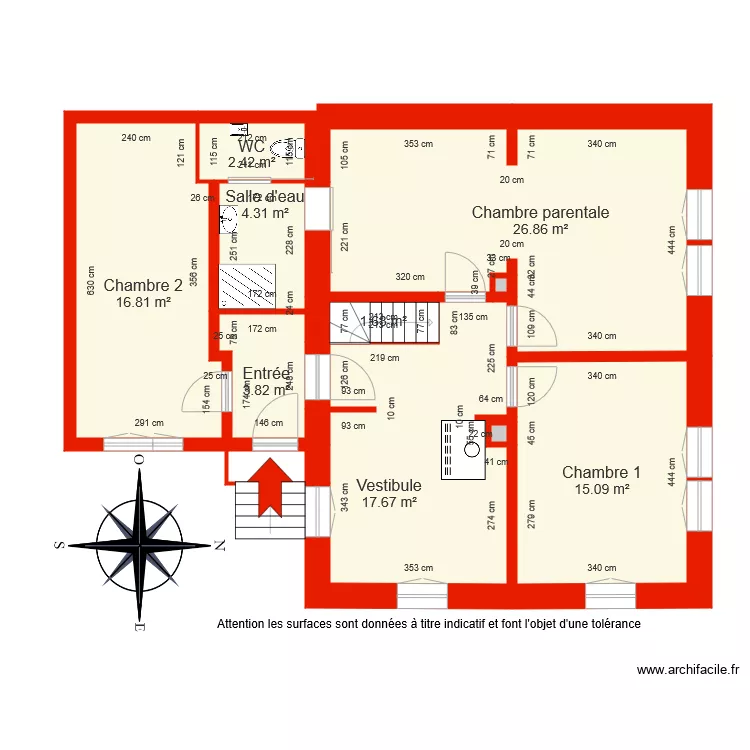 BI 5780 RDC c&ocirc;t&eacute;. Plan de 