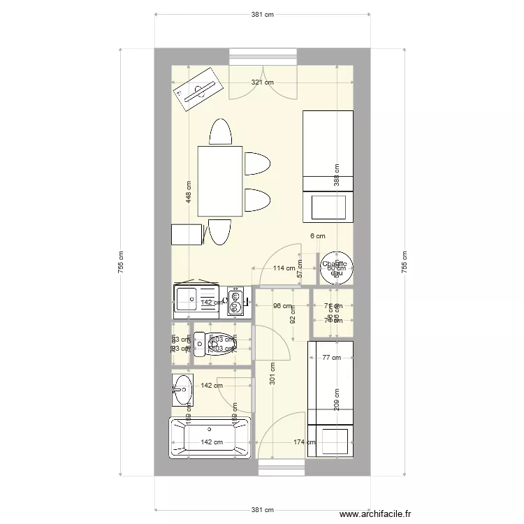 N&eacute;vache. Plan de 