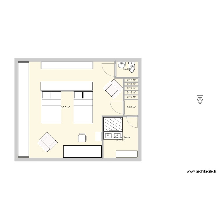 CHAMBRE. Plan de 0 pièce et 0 m2