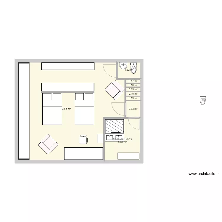 CHAMBRE. Plan de 