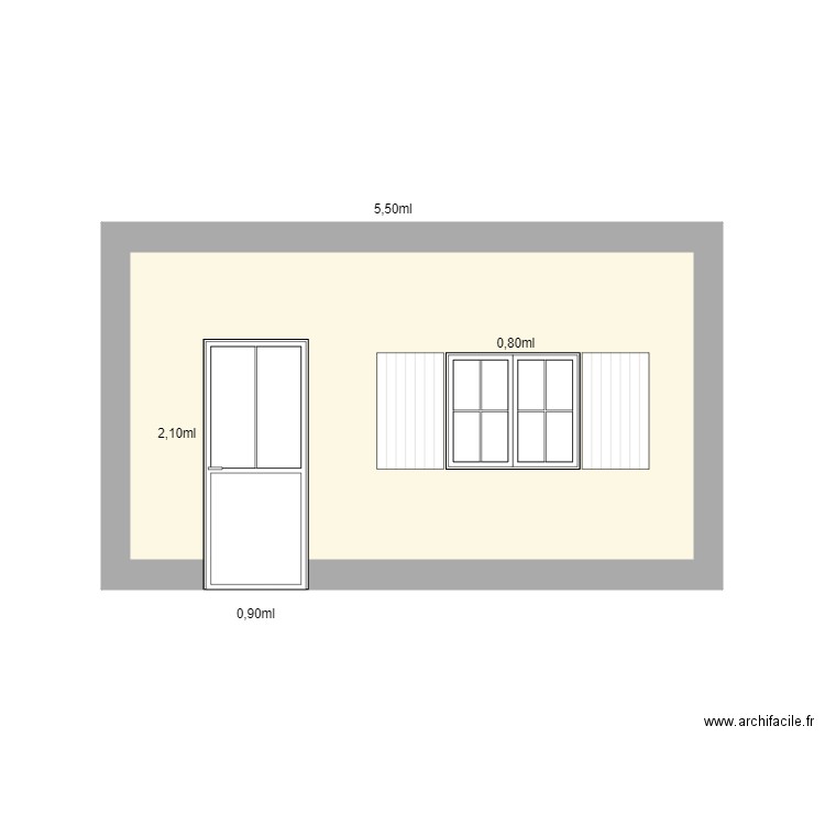 Bureaux façade 1. Plan de 0 pièce et 0 m2