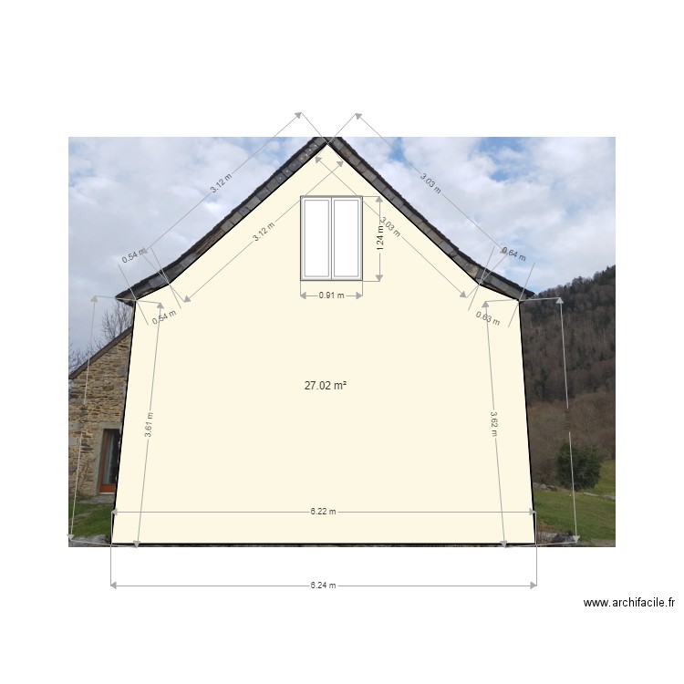 facade. Plan de 0 pièce et 0 m2