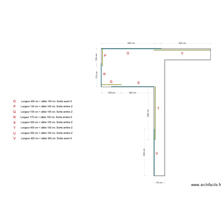 PRD Villa WING Plage cablage. Plan de 0 pièce et 0 m2