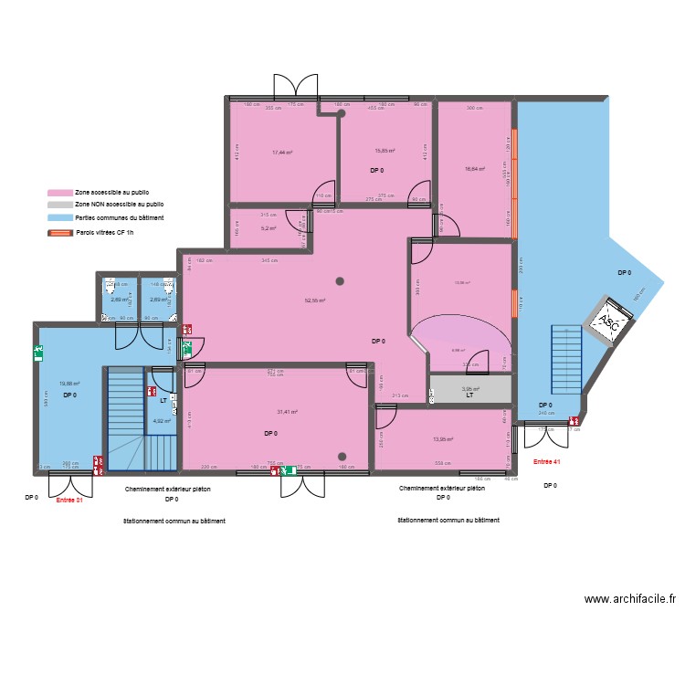 LA MANU RDC AVANT TRAVAUX. Plan de 0 pièce et 0 m2