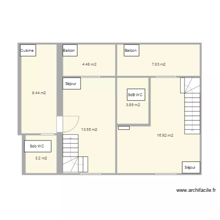 CrtdeuxiemeEtageDefaut. Plan de 