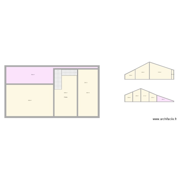 SANCHO Etage. Plan de 13 pièces et 184 m2