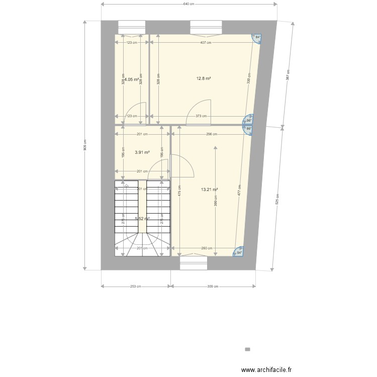 GUILLON VERNE  1er ETAGE EXISTANT. Plan de 0 pièce et 0 m2